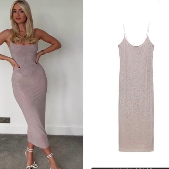 ZARA RHINESTONE TULLE DRESS - Picture 7 of 15